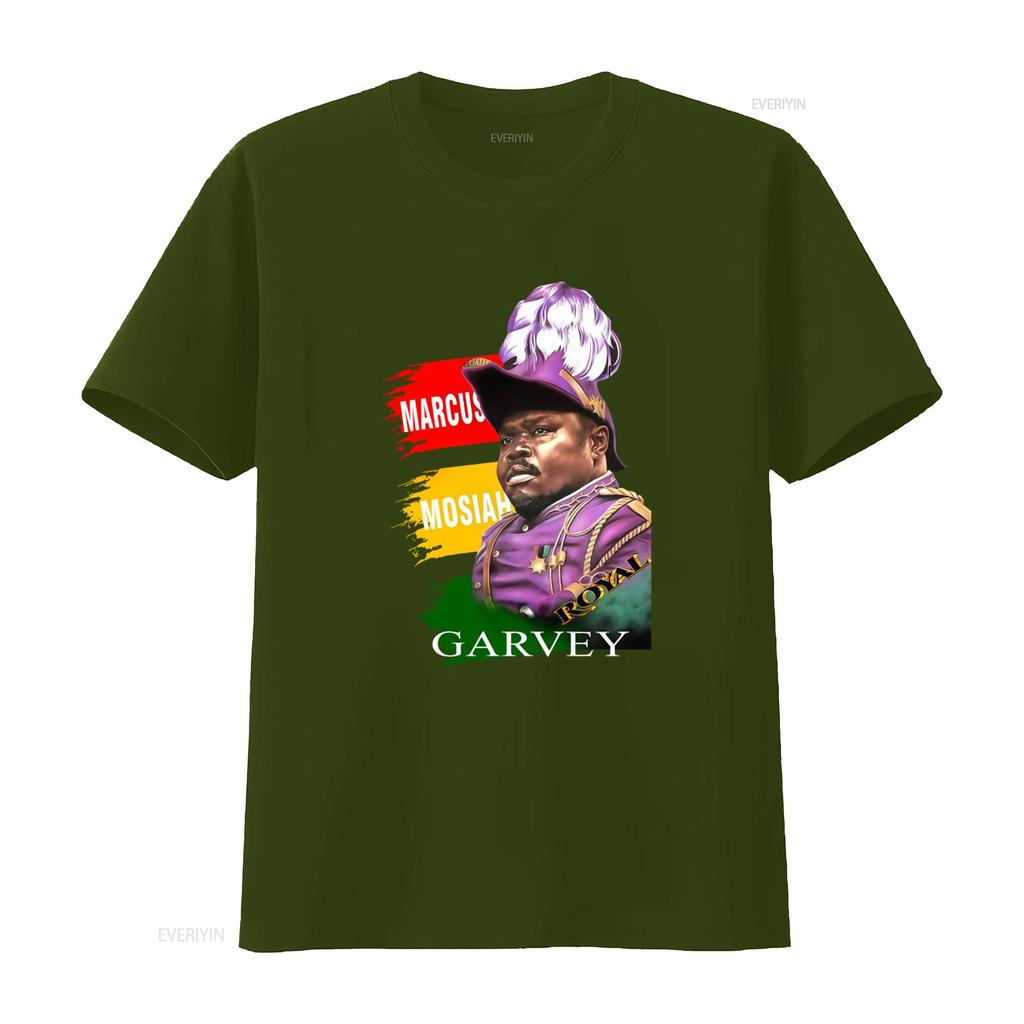 Marcus Garvey T Shirt Color Black Reggae Jah Tafari Marley Bob Royal Design vintage Washed Slightly fashion Unisex homme
