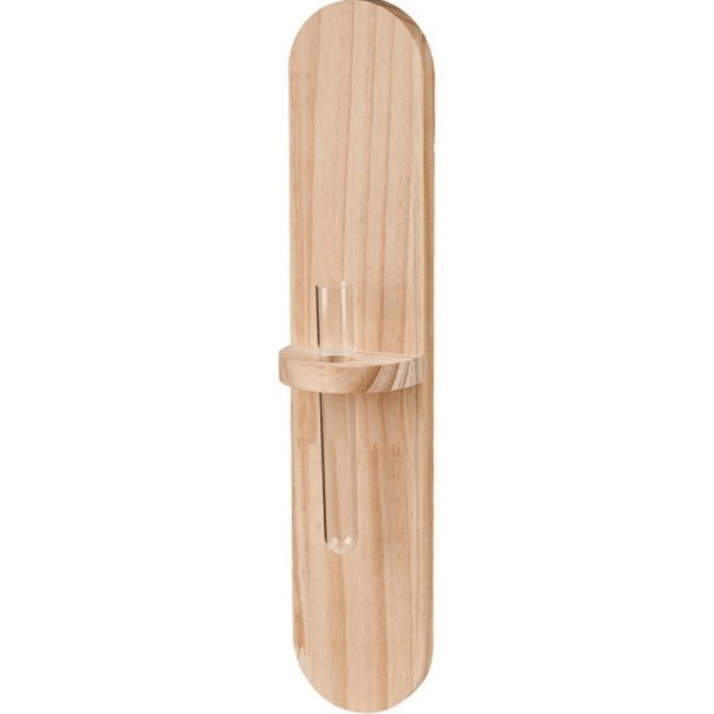 Wooden Wall Mounted Planter Vase Water Plant Tube Stand Wall Decoration Wall Decoration