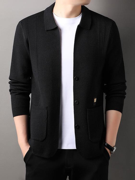 2025 Men's Spring/Autumn Knit Cardigan Sweater - Youth Fashion Jacket