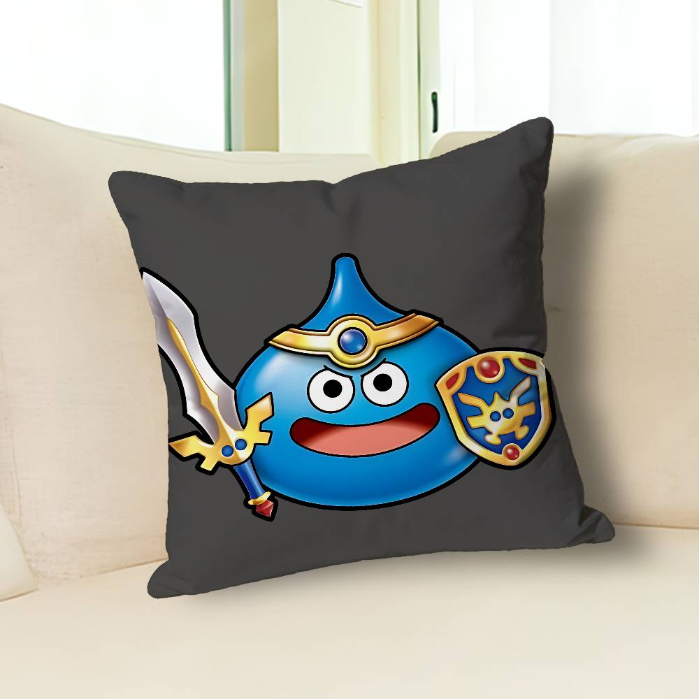 D-Dragon Q-Quest Slime Game Anime Celebrity Merchandise All-Match Printed Pillow Case Sofa Car Office Room Decoration Protector