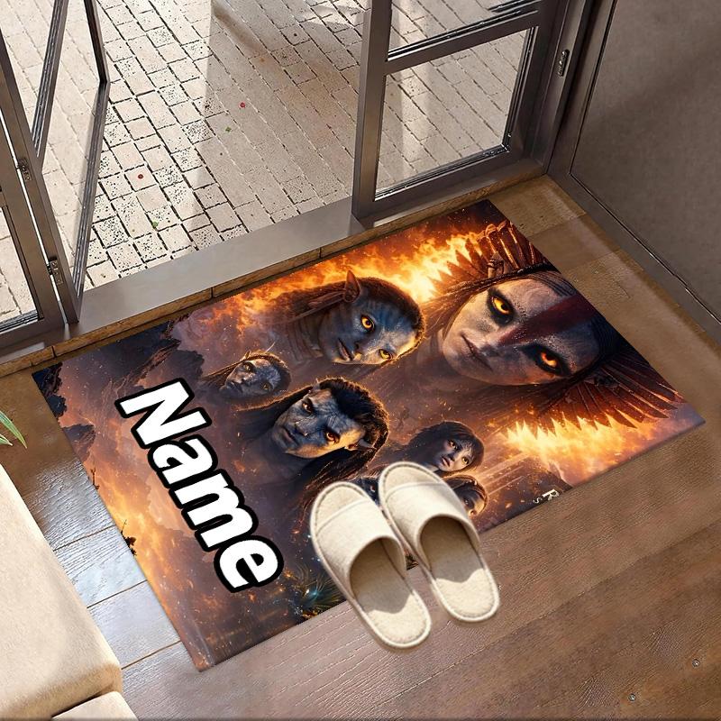 Custom Name Personalized Avatar Print Carpet, Versatile Home Decor Rug, for Playroom, Apartment, Balcony, Entryway, Hallway Gift
