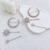 3 Pieces of Elegant Rhinestone Star and Moon Shaped Hair Clips for Women, Fashionable Side Clips, Bridal Decorations, Women's Hair Accessories Suitab
