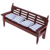 1:12 Miniature Furniture Doll House Wooden Sofa with 4 Pillows For Dolls Children Role Play Toy Dollhouse Miniature Furniture
