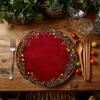 Tapis décoratif d'isolation thermique Rond Set de table de Noël, 14 pouces Motif festif Antidérapant Protecteur de table, Protecteur de table pour maison de vacances Endroit pour