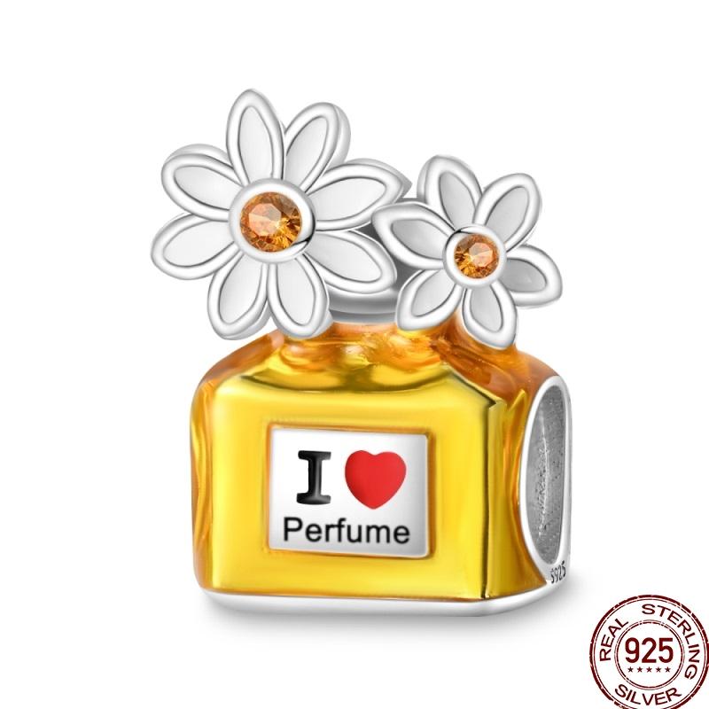 Real Copper Sunflower Series Charm Love Heart Blessing Series Suitable For 3Mm'S Bracelet Ladies Fine Jewelry Gift