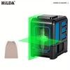 Mini Laser Level: 2-Line Green Light, Strong & Thin, Auto-Winding