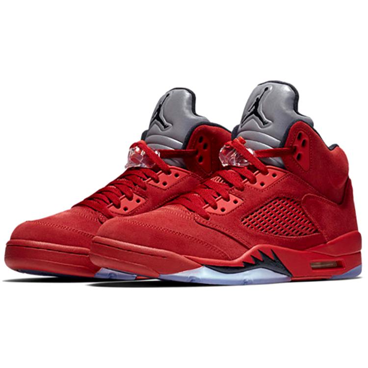 New JORDAN 5 Retro Red Suede 136027-602