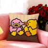 Cute Brand B-B.Duck Cushion Cover Premium Soft Pillowcase Skin-Friendly Breathable Multi-Purpose For Home Office Travel
