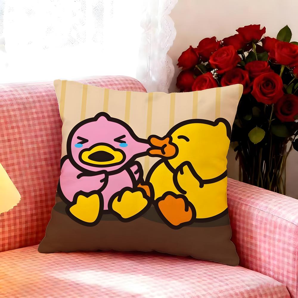 Cute Brand B-B.Duck Cushion Cover Premium Soft Pillowcase Skin-Friendly Breathable Multi-Purpose For Home Office Travel