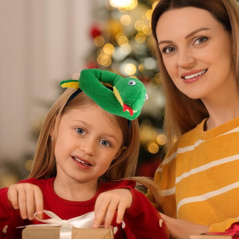 Schlangen-Plüsch-Stirnband Neuheit Schlange Stofftier Haarband 2025 Kostüm Foto-Requisiten Jahr der Schlange Haar-Stirnband für Frauen