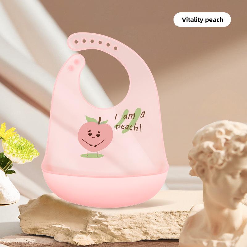 

Водонепроницаемый силиконовый детский слюнявчик с карманом для еды - Одноразовый и пищевой