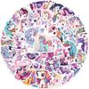 50PCS Fun Cartoon Unicorn Graffiti Stickers Scrapbooking Collage Material Phone Cases Guitar Notebooks DIY Decorative
