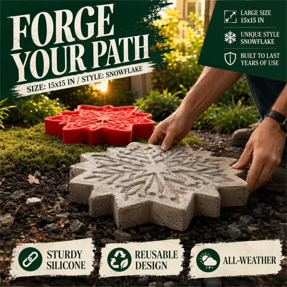 Reusable Concrete Mold Sunflower Shaped Walkway Stone Mold Mould Cement Path Mould  Patio Lawn