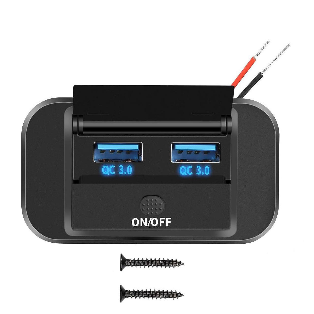 

Автомобильное зарядное устройство Type-C с быстрой зарядкой 20 Вт для автомобиля, автофургона, лодки - модифицированное зарядное устройство USB PD QC3.0 сзади