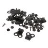 20x hebilla de cierre de cordones clips para cordones de botas de senderismo botas de trekking