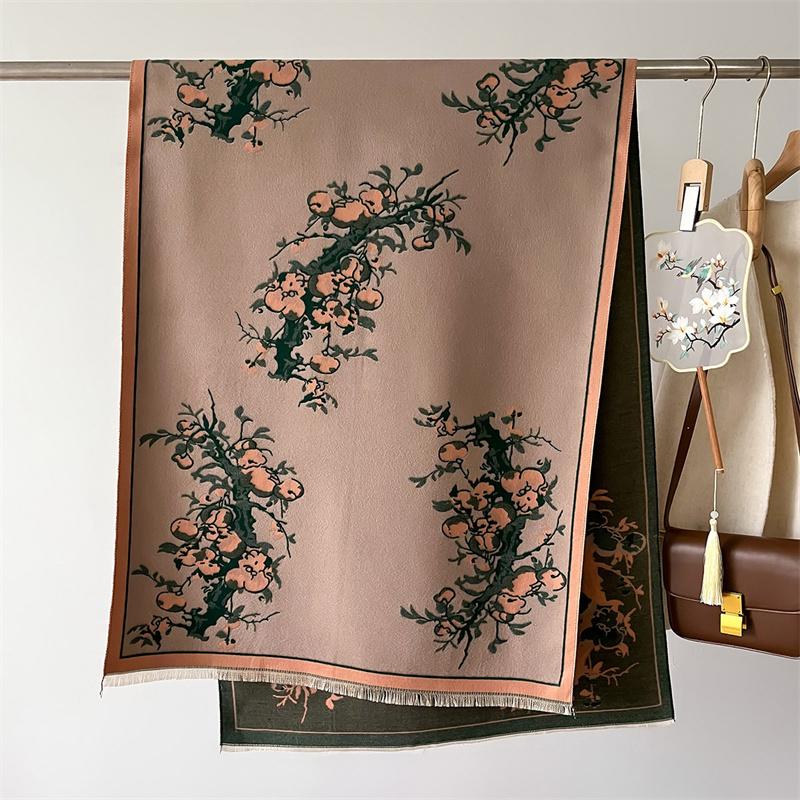 Cashmere Scarves for Women  Winter Shawls Warm Wraps Lady Pashmina Stars Print Blanket Scarf Neck Headband Hijabs Stoles