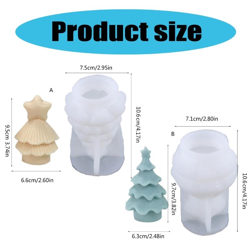 Flexible Silicone Mold Handmade Scented Candle Mould Star Christmas Tree Aromatherapy Jewelry Mold Home Decorations