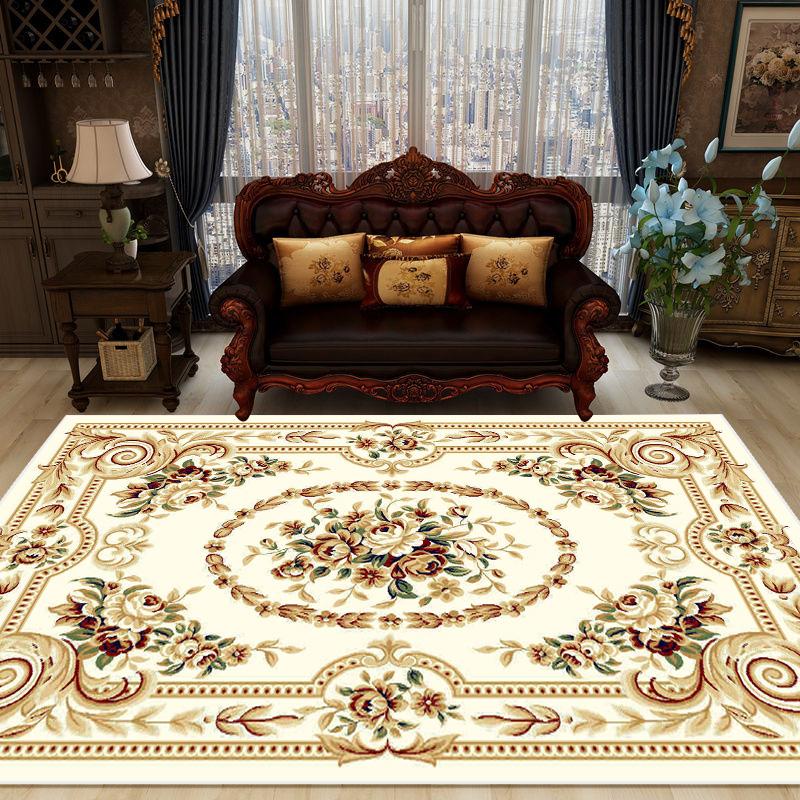 European Style Luxury Large Carpet In The Living Room Home Decor Non-slip Mat for Kids Machine Washable Area Rugs Lounge Office