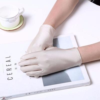 Thin Abrasion-resistant Summer Pure Color Spandex Driving Gloves Female Gloves Outdoor Sports Gloves Sun Protection Mittens