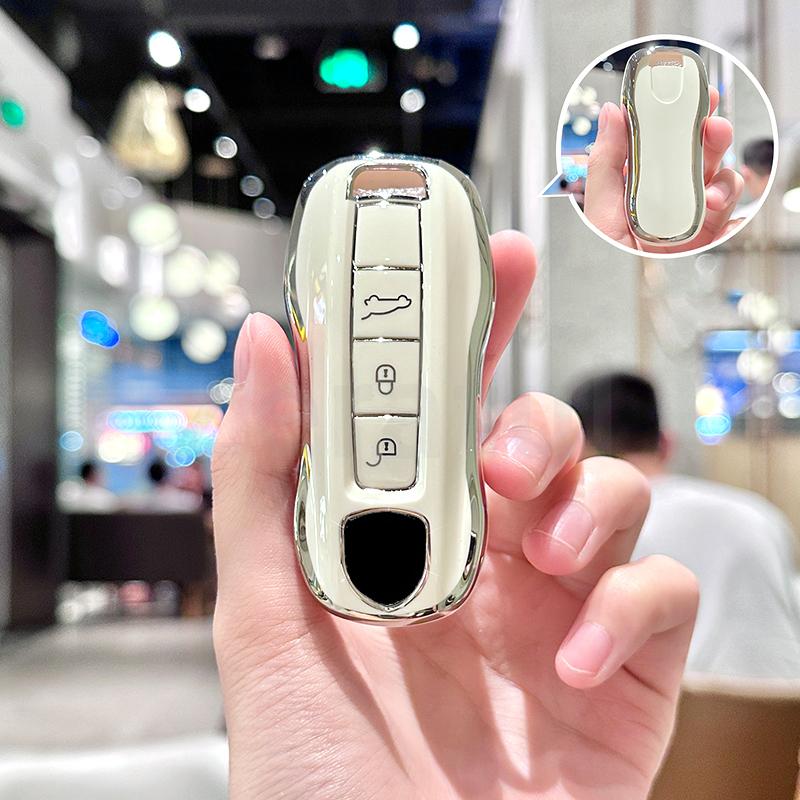 For Porsche Cayenne Macan Panamera 971 - Fits 4 Gts Turbo 4S Tpu Car Key Fob Case Keyless Protective Shell Keychain Accessories