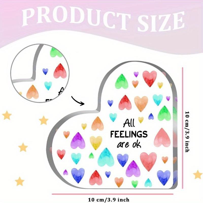 Psychotherapy Affirmations Heart - Positive Mental Health Decor for Counseling Spaces