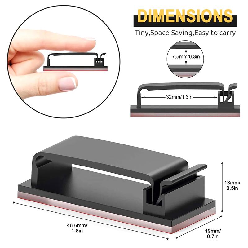 Self-Adhesive Cable Organizer Wire Tie Cable Clamp Clips Holder Clamp Management Car Gps Data Decorative Cord Winder Manager