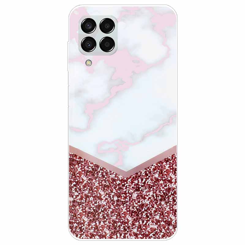 Hülle für Samsung M33 Hülle Marmor Weiches TPU Silikon Handyhüllen für Samsung Galaxy M53 5G Hülle Klarer Bumper M 33 53 Schutz