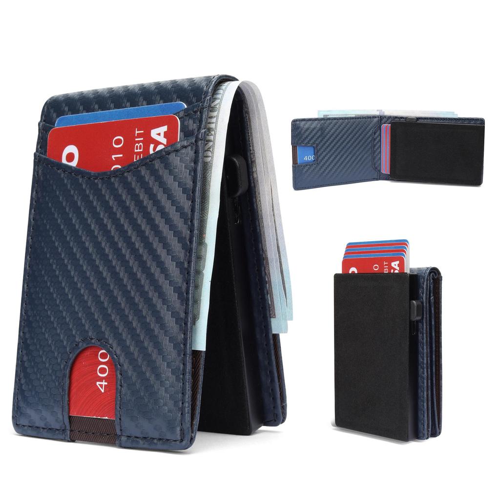Cross-Border Anti-RFID Metal Card Holder & Money Clip - Magnetically Separable, Multi-Card Slot Men's Wallet