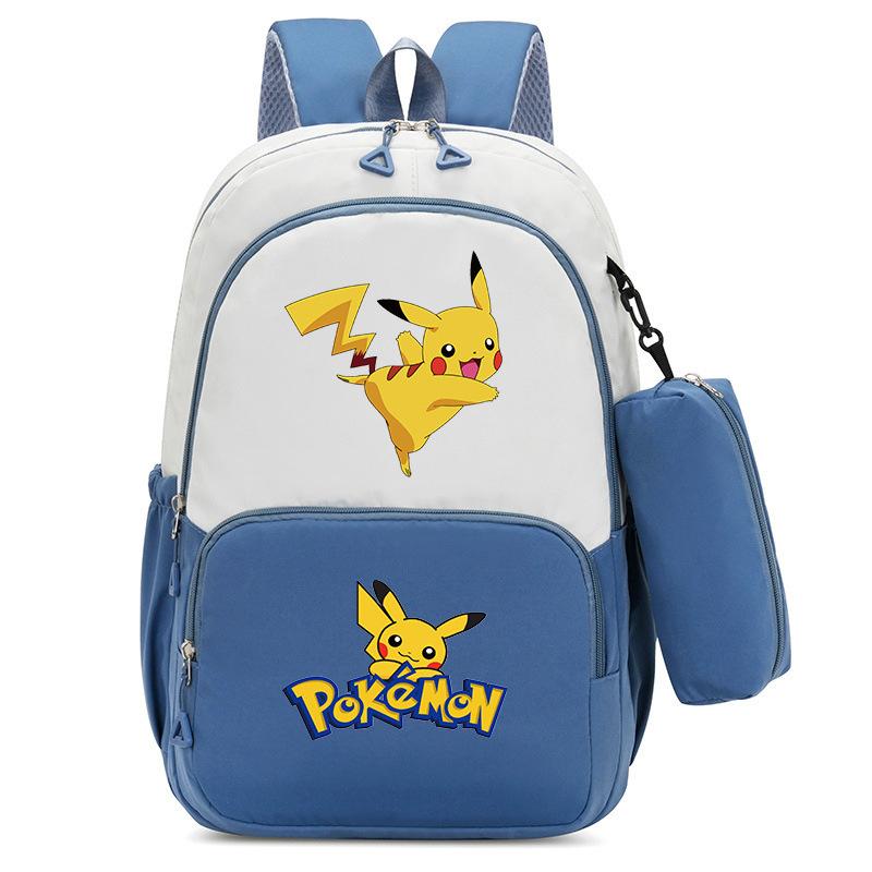 Pokemon Cartoon Printed Backpack Pencil Bag Elementary School Student Junior School Bag Backpack