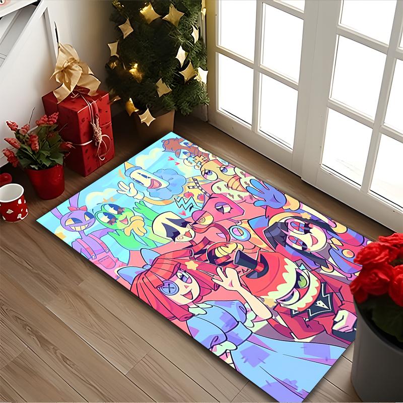 1pc The Amazing Digital Circus Printed Chair Rug for Home Office Use, Living Room Kitchen Game Room Area Carpet