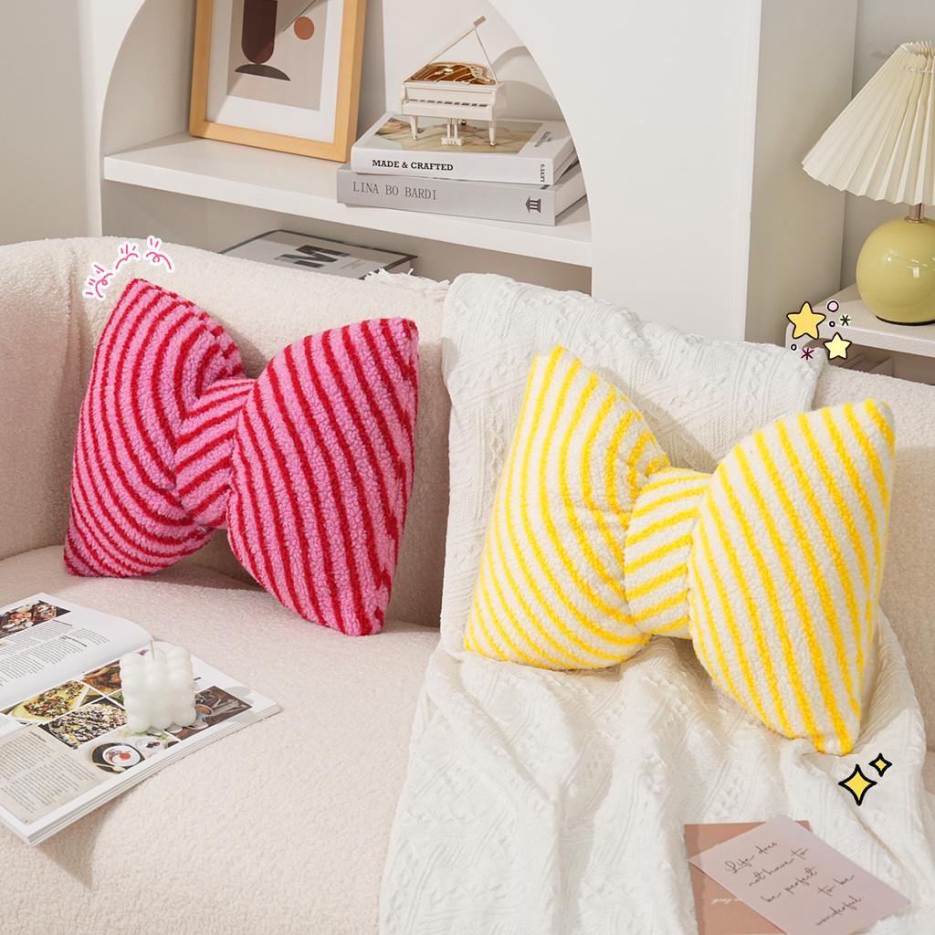 Modern Minimalist Butterfly Knot Sofa Cushion With Pp Cotton For Lounge And Bedroom Decor