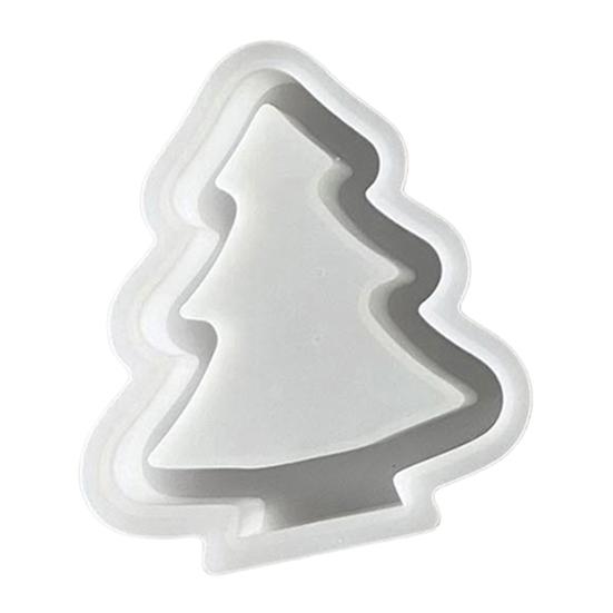1/3Pcs Christmas Tree Silicone Mold DIY Handmade Hollow Xmas Tree Ornament Crafts Mold Gypsum Cement Epoxy Resin Casting Mold