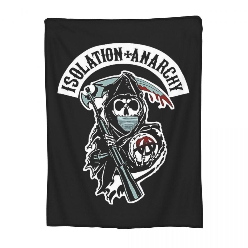Deka SOA Sons Of Anarchy, flanelová lehká deka, přehoz na pohovku, ložní prádlo, kancelářské přehozy, přehoz na postel
