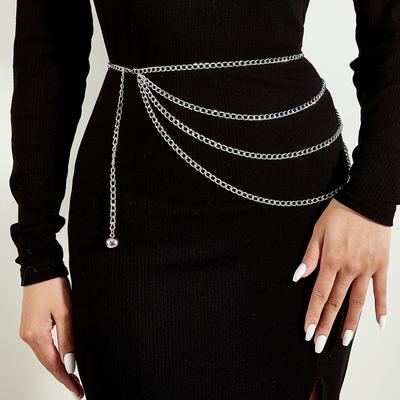 Punk Simple Metal Multi-layer Chain Waist Chain Female Personality Fringed Waist Chain