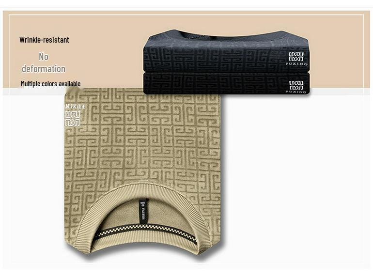 Men's Double-Sided Chenille Jacquard Round Neck Hoodie, Velvet-Lined, Loose Fit, Winter 2025 Warm Top