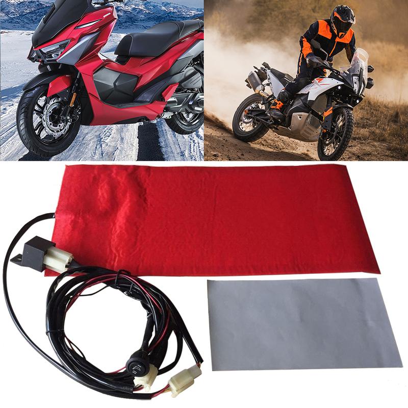 12V Carbon Fiber Pad Waterproof Carbon Fiber Seat Heater Cover Timer Universal Heated Seat Heater Pad Kit UTV E-BIKE Seat Heater