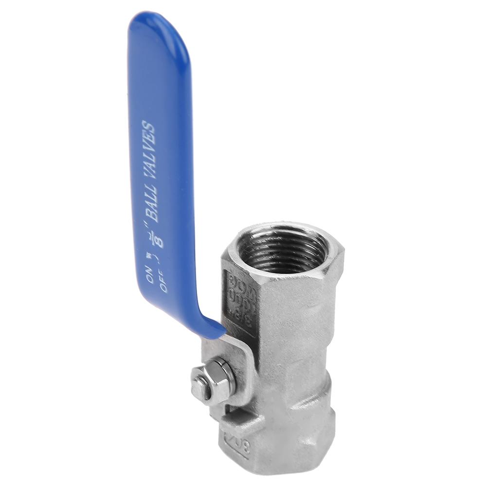 Stainless Steel Straight-Through Female Ball Valve Reduced Port Pipe Ball Valve 6 Sizes 1/4" 3/8" 3/4" 1" 1-1/4" 1-1/2"