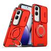 KEYSION 360° Ring Stand Phone Case for VIVO V40 SE 80W V40 Lite Slide Camera Protection Magnetic Shockproof Cover for VIVO Y200 5G