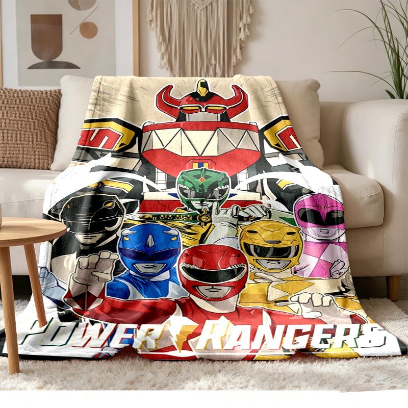 Power Rangers Soft and Comfortable Flannel Suitable for Sofas Living Rooms Outdoor Camping Travel and Also Makes a Great Anniversary Gif