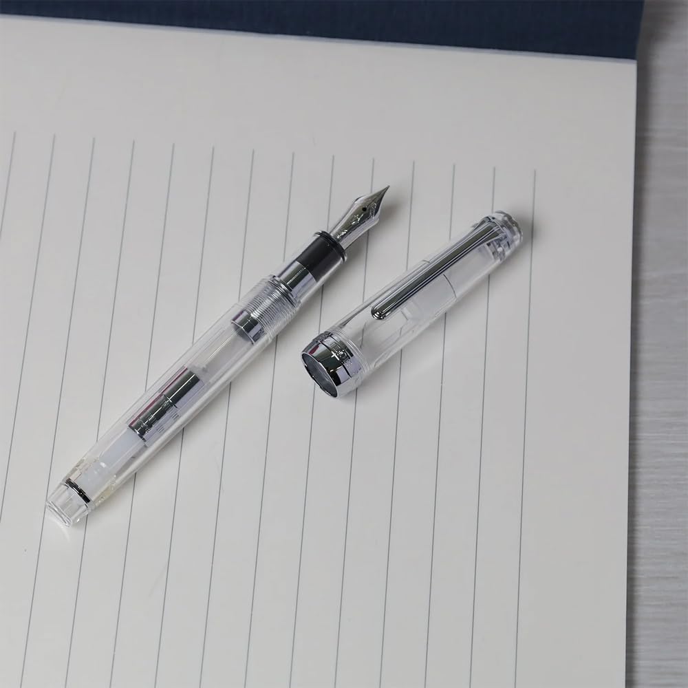 Sailor Professional Gear Slim Silver Demonstrator Model Zoom Fountain Pen 11-1275-700