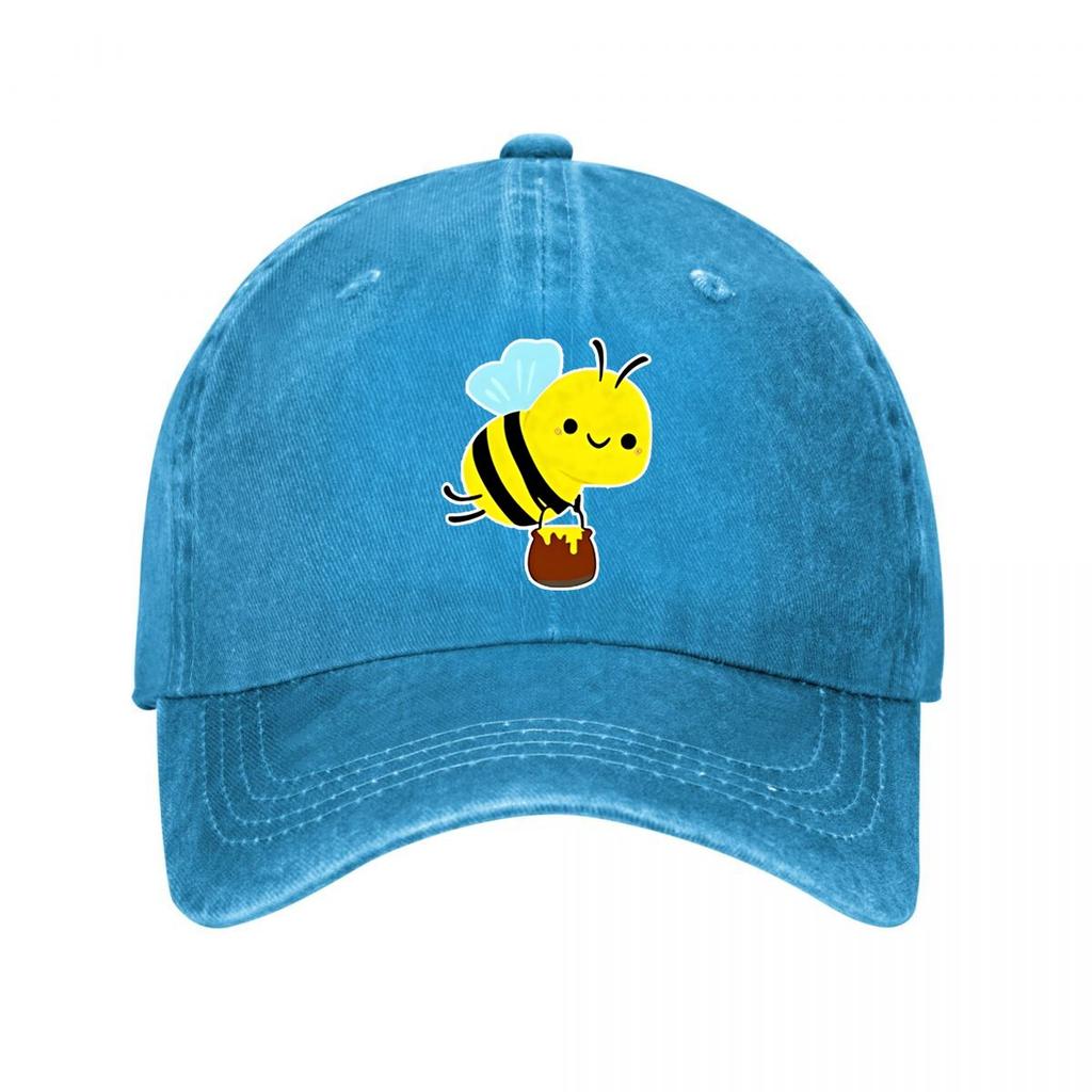 Cartoon Bee Baseball Cap New Vintage Washed Cotton Baseball Cap Parent Kids Sun Hats