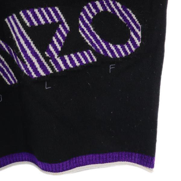 KENZO 90s Old Wool Blend golf Long sleeve sweater 2 Black series Men's Used