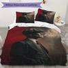 Thomas Shelby Pattern Bedding,Quilt Set Quilt Cover Pillowcase Home Birthday Gift(1 * Duvet Cover + 2 * Pillowcase, Without Core)_lx