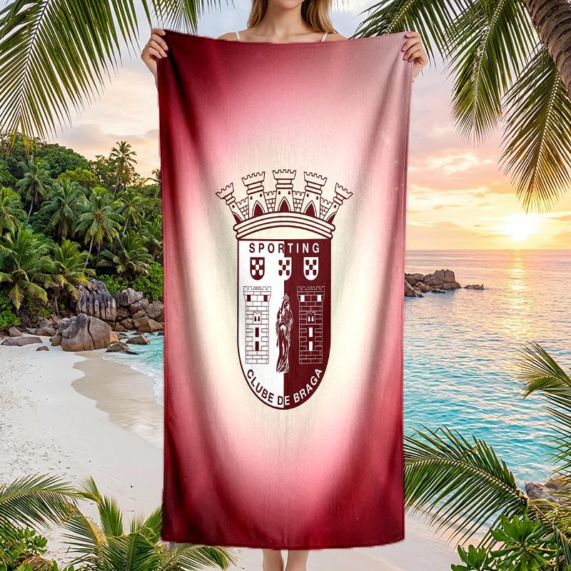 Braga FC print Quick Dry Beach Towel Microfiber Absorbent Portable Travel Swimming Towel