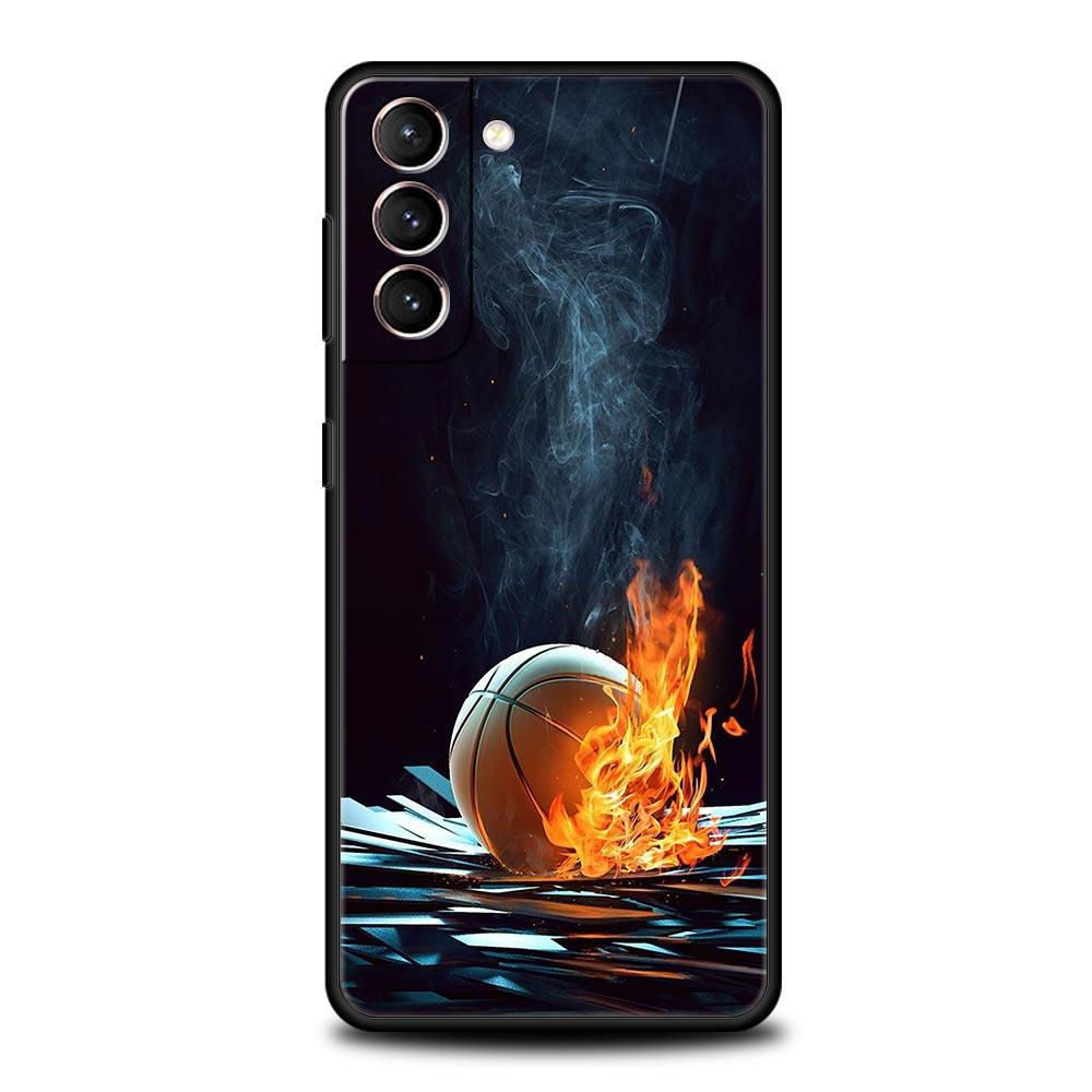 Phone Case For Samsung Galaxy S23 S22 Ultra S20 S21 FE 5G S10 S9 Plus S10E S8 Note 20 Silicone Cover Basketball Basket Number