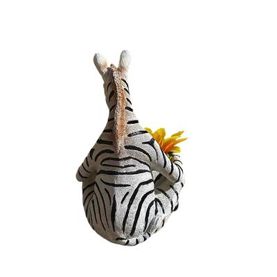Animal Themed Resin Flower Pot In For Zebra Pattern for Garden Decoration Indoor Plant Display and Home Accent Piece