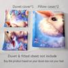 Lamb floral backdrop. Bedding Duvet cover sets Duvet covers Pillowcases gifts (1 * Duvet Cover 2 * Pillowcases, without duvet insert)