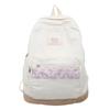 Schoolbag Korean Version Lazy Wind Washed Canvas Schoolbag College Student Backpack Hong Kong Style Floral Splicing Commuter Backpack Female