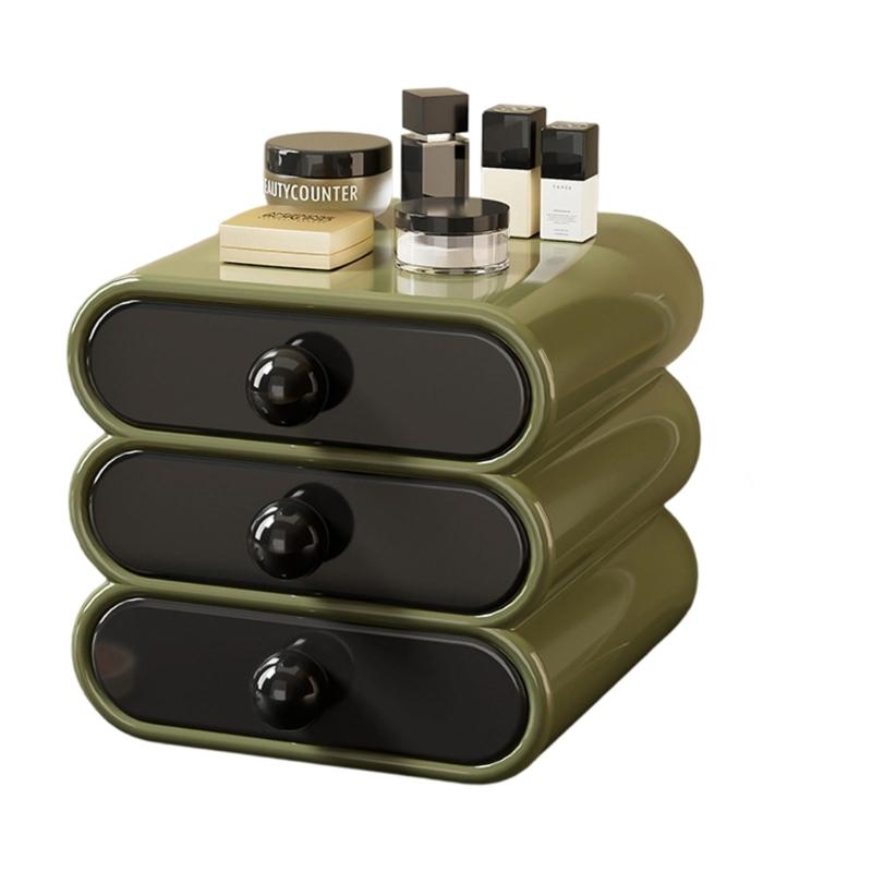 

ABS PET Plastic Makeup Organizers Enhances Durability Long Time Use Cosmetic Storage Solution Space Saving
