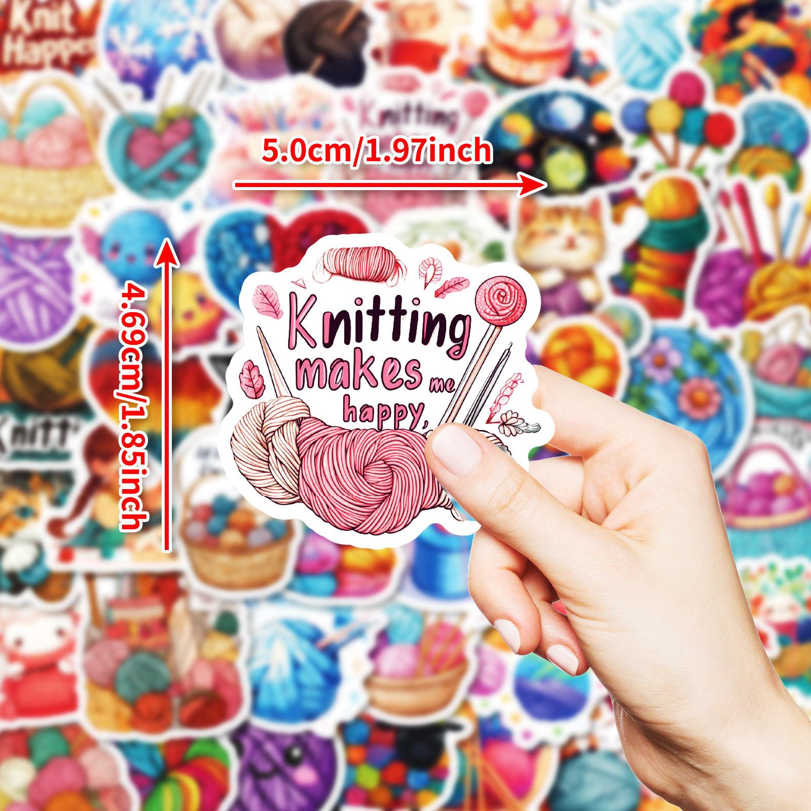 

50 New Style Knitted Cute Rabbit Yarn Ball Stickers Waterproof DIY Decorative Stickers Temu Stickers